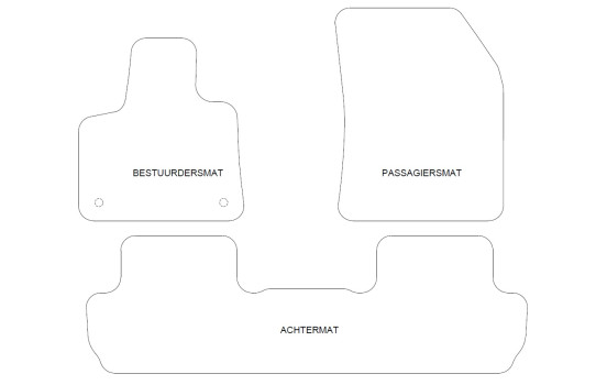 Tapis de sol adaptés à Peugeot 3008 2016-2019 (lot de 3), Image 2