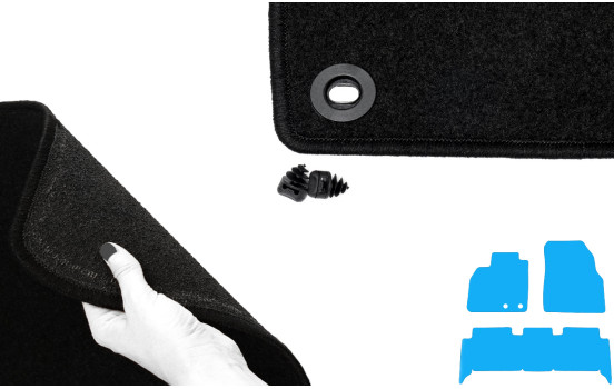 Tapis de sol adaptés à Renault Scenic II 2003-2009 empattement court (lot de 5), Image 4
