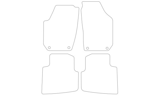 Tapis de sol adaptés à Skoda Roomster 2012- (lot de 4), Image 2