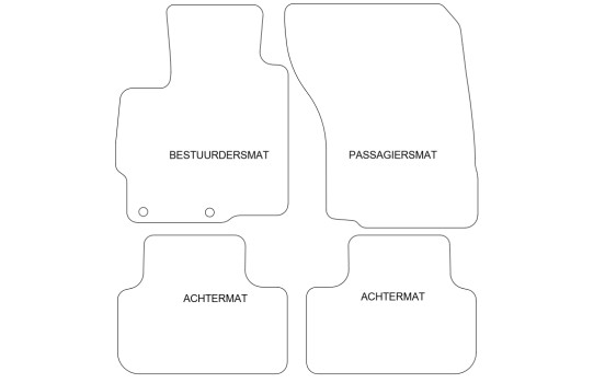 Tapis de sol adaptés au Mitsubishi ASX 2010- (lot de 4), Image 2