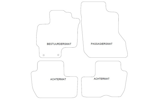 Tapis de sol adaptés au Mitsubishi Outlander PHEV 2013- (4 pièces), Image 2
