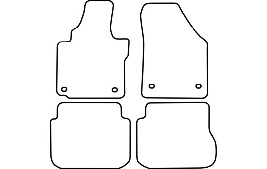Tapis de sol adaptés au Volkswagen Caddy break à partir de 2004 (v, Image 2