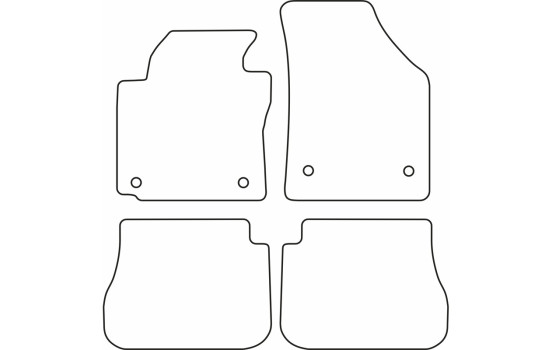 Tapis de sol adaptés au Volkswagen Caddy Combi/Variant 5 personnes., Image 2