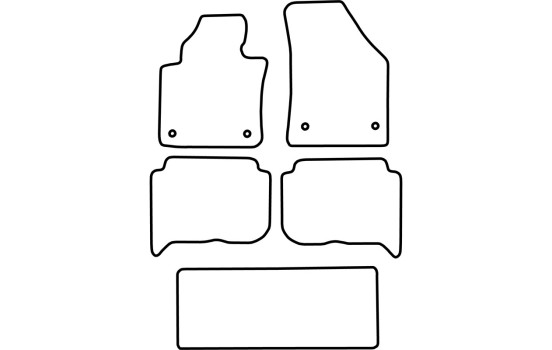 Tapis de sol adaptés au Volkswagen Touran 2003-2007 (7 personnes), Image 2