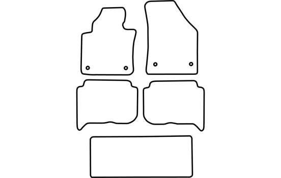 Tapis de sol adaptés au Volkswagen Touran 2007-2015 (7 personnes), Image 2