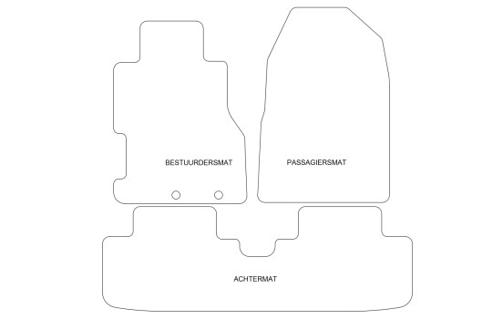 Tapis de sol adaptés aux Honda Civic 2/4 portes 2001-2006 (lot de 3), Image 2