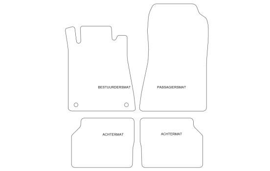 Tapis de sol adaptés aux Mercedes-Benz S/SE W140 (lot de 4), Image 2