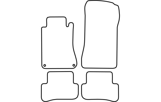 Tapis de sol adaptés aux Mercedes Classe C W203 (2000-2007), Image 2