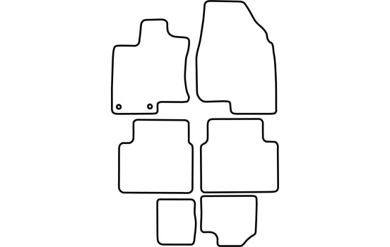 Tapis de sol adaptés aux Nissan Qashqai+2 (2008-2014), Image 2