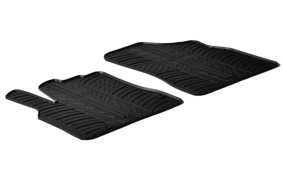 Tapis de Sol en Caoutchouc Citroen Berlingo / Peugeot Partner à partir de 2008 (profil en T en 2 parties + clips de montage)