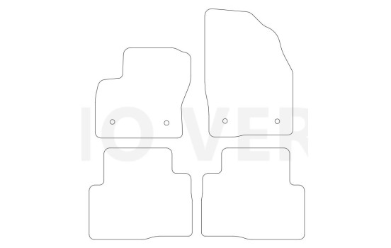 Tapis de sol en velours adaptés à Ford Kuga 2013-2016 (lot de 4), Image 2