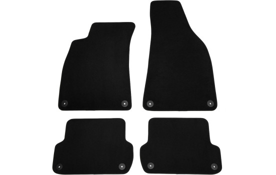 Tapis de sol en velours adaptés à l'Audi A4 2005-2008 (lot de 4)