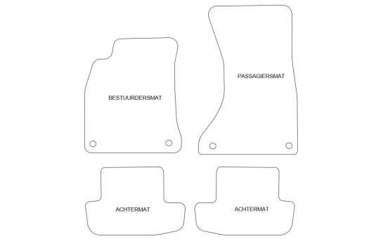 Tapis de sol en velours adaptés à l'Audi A5 2007- (lot de 4), Image 2