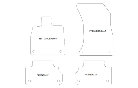 Tapis de sol en velours adaptés à l'Audi Q5 2017- (lot de 4), Image 2