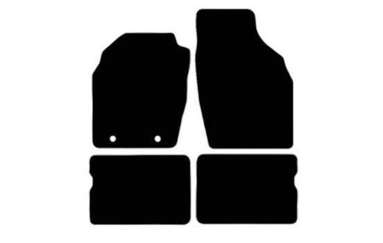 Tapis de sol en velours adaptés à l'Opel Agila A 2000-2002 (lot de 4)