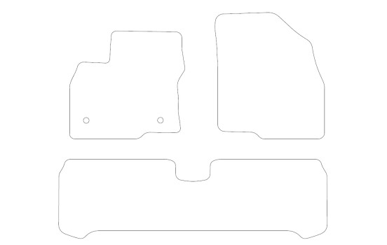 Tapis de sol en velours adaptés à l'Opel Ampera 2017- (lot de 3), Image 2
