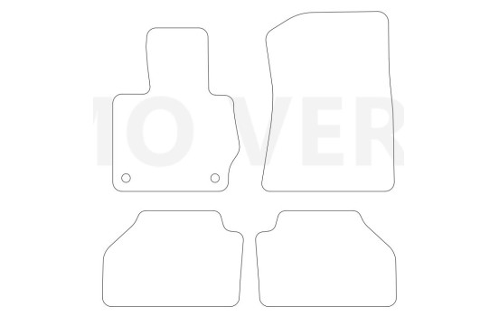 Tapis de sol en velours adaptés à la BMW F26 X4 (2015-) - Lot de 4, Image 2