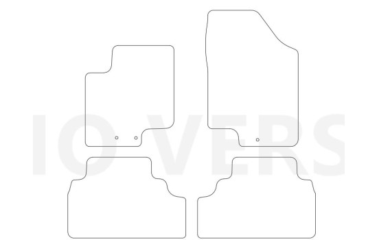 Tapis de sol en velours adaptés à la Hyundai iX20 2011- (lot de 4), Image 2