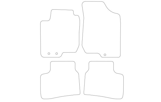 Tapis de sol en velours adaptés à la Kia Pro Cee'd 2011- (lot de 4), Image 2