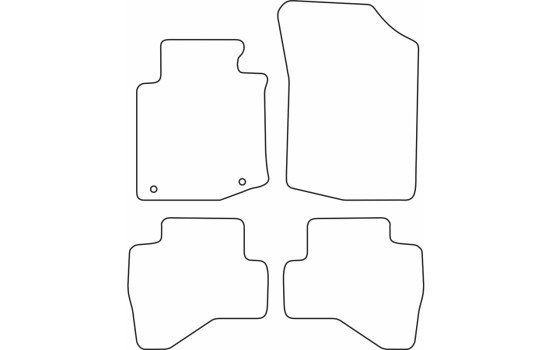 Tapis de sol en velours adaptés à la Peugeot 107 (2010), Image 6