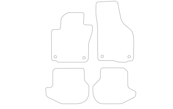 Tapis de sol en velours adaptés à la VW Eos 2007-2011 (lot de 4), Image 2