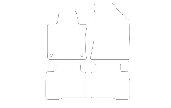 Tapis de sol en velours adaptés au SsangYong Korando 2020 - lot de 4, Image 2