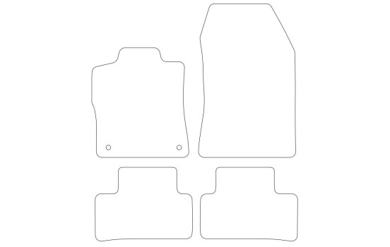 Tapis de sol en velours pour Peugeot 308 21- SW P51 4 pièces, Image 2
