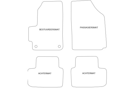 Tapis de voiture adaptés à Chevrolet Matiz 2005-2011, 4 pièces, Image 5