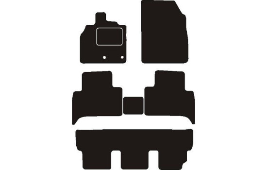 Tapis de voiture adaptés à Renault Grand Scenic III 7 places 2009 - 2016