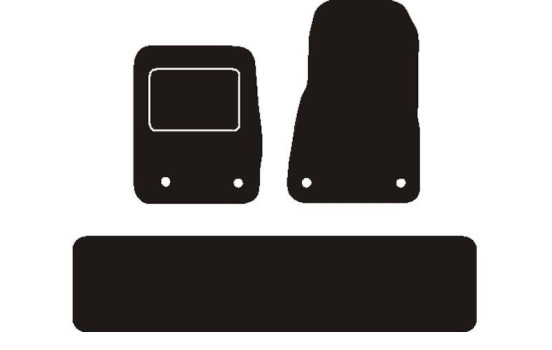 Tapis de voiture adaptés au Ford Transit Custom double cabine 320 L2H1 Sport 2021 -