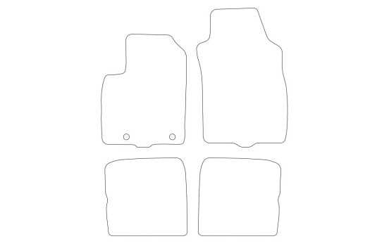 Tapis de voiture adaptés pour Fiat Panda Duologic 2006-2011 4 pièces, Image 2