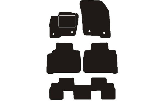 Tapis de voiture adaptés pour Ford Galaxy III 7 personnes 2015 -