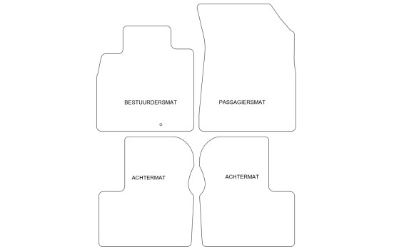 Tapis de voiture adaptés pour Nissan Micra K13 2010- 4 pièces, Image 2
