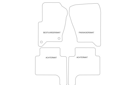 Tapis de voiture adaptés pour Range Rover Sport 2005 4 pièces, Image 2