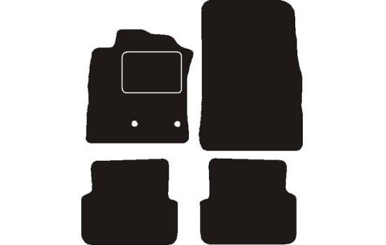 Tapis de voiture adaptés pour Renault Modus avec compartiments de rangement 2008 -