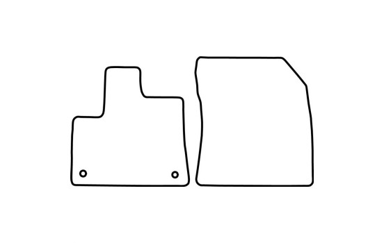 Tapis de voiture adaptés pour Toyota Proace City 2019- / Opel Combo E Cargo 2018 - (uniquement pour) (Velours), Image 5