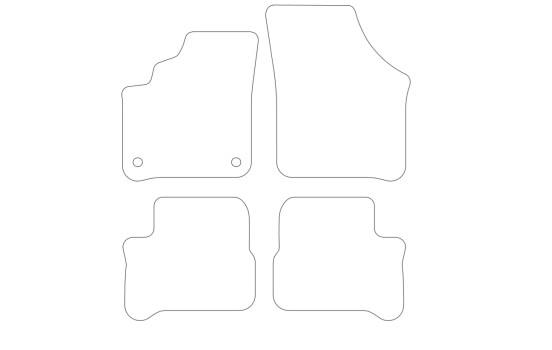 Tapis de voiture adaptés pour VW UP! Electrique 2019- 4 pièces, Image 3