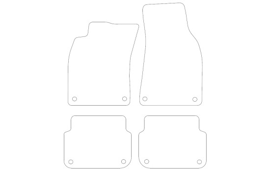 Tapis de voiture en velours sur mesure pour Audi A6 2004-2010 4 pièces, Image 3