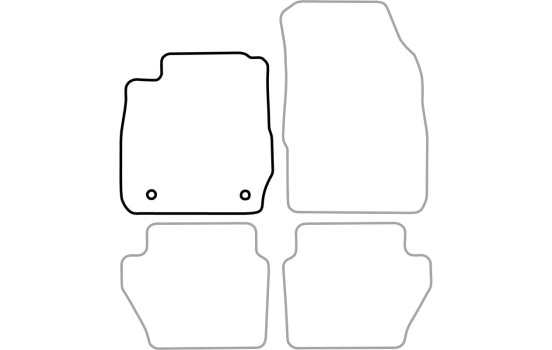 Tapis de voiture Gauche Avant Ford Fiesta 2012-1 pièce, Image 3
