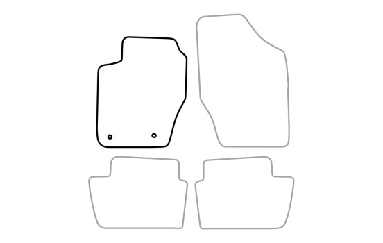 Tapis de voiture Gauche Avant Peugeot 307, Citroen C4 2001-2009 1 pièce, Image 3