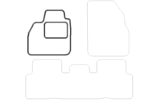 Tapis de voiture Gauche Avant Renault Scenic II 2003-2009 swb 1 pièce, Image 3