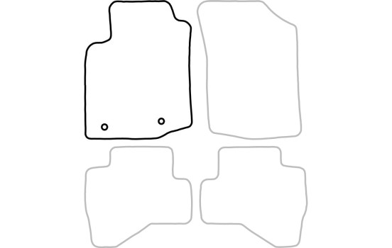 Tapis de voiture Gauche Avant Toyota Aygo 2010-2013 1 pièce, Image 3