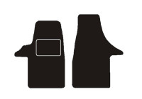 Tapis de voiture pour VW Transporter T5-T6 tapis avant 2 pièces 2003->