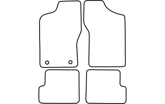 Tapis de voiture sur mesure pour Fiat Cinquecento 1992-1998, Image 2