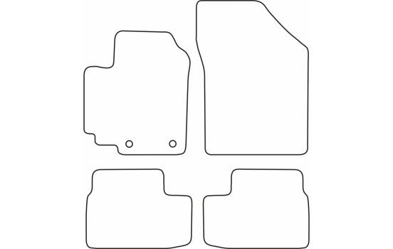 Tapis de voiture Velour adaptable à Opel Agila 2008-, Image 6