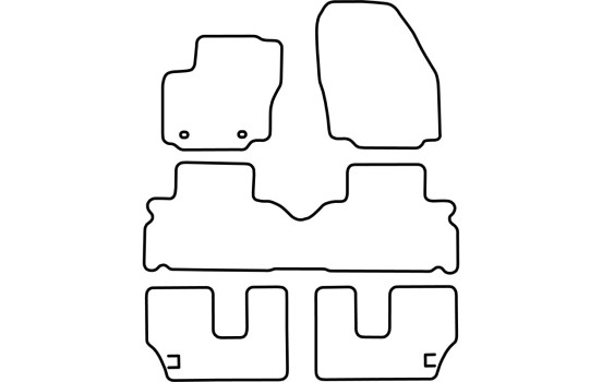 Tapis de voiture Velour adapté pour Ford S-Max 2006- (7 personnes), Image 6