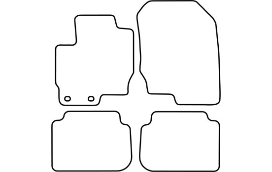 Tapis de voiture Velour adapté pour Mitsubishi Colt 2009- (incl. chauffage), Image 6