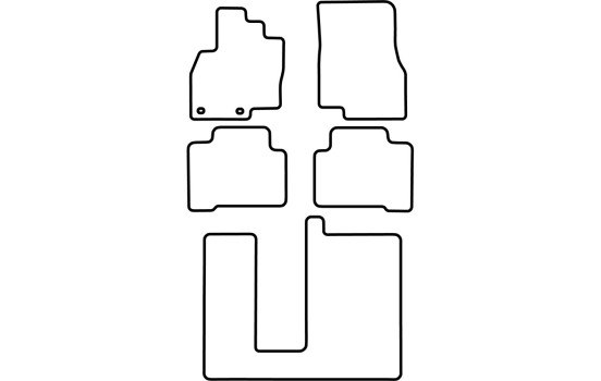 Tapis de voiture Velour adapté pour Mitsubishi Grandis 2004-2011 (3 rangées / 7 personnes), Image 6