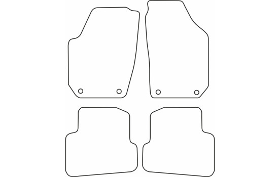 Tapis de voiture Velour adapté pour Skoda Fabia 2008-2014, Image 6