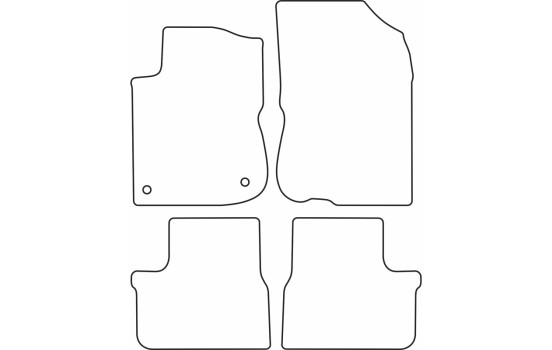 Tapis de voiture Velours adaptable pour Peugeot 208 3 portes 2012-2019, Image 6